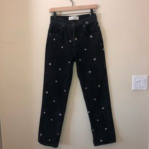 Reformation | Cynthia High Relax Black Daisy Jeans